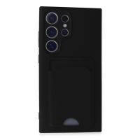 Newface Samsung Galaxy S24 Ultra Kılıf Kelvin Kartvizitli Silikon - Siyah