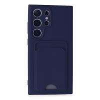 Newface Samsung Galaxy S24 Ultra Kılıf Kelvin Kartvizitli Silikon - Lacivert