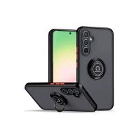 Newface Samsung Galaxy S23 FE Kılıf Montreal Yüzüklü Silikon Kapak - Siyah