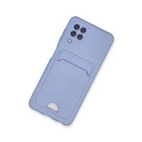 Newface Samsung Galaxy A22 Kılıf Kelvin Kartvizitli Silikon - Lila