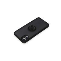 Newface Samsung Galaxy A05 Kılıf Montreal Yüzüklü Silikon Kapak - Siyah