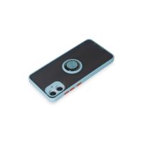 Newface Samsung Galaxy A05 Kılıf Montreal Yüzüklü Silikon Kapak - Buz Mavi