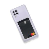 Newface Samsung Galaxy A22 Kılıf Kart Şeffaf Silikon - Şeffaf