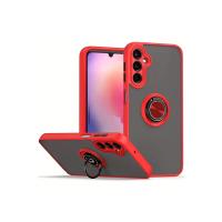 Newface Samsung Galaxy A05S Kılıf Montreal Yüzüklü Silikon Kapak - Kırmızı