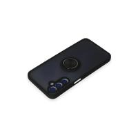 Newface Samsung Galaxy M34 5G Kılıf Montreal Yüzüklü Silikon Kapak - Siyah