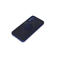 Newface Samsung Galaxy M34 5G Kılıf Montreal Yüzüklü Silikon Kapak - Lacivert
