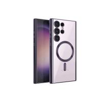 Newface Samsung Galaxy S22 Ultra Kılıf Kross Magneticsafe Kapak - Mor