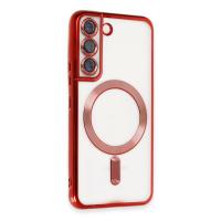 Newface Samsung Galaxy S22 Kılıf Kross Magneticsafe Kapak - Kırmızı