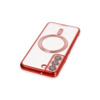 Newface Samsung Galaxy S22 Kılıf Kross Magneticsafe Kapak - Kırmızı