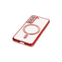 Newface Samsung Galaxy S22 Kılıf Kross Magneticsafe Kapak - Kırmızı