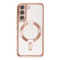 Newface Samsung Galaxy S22 Kılıf Kross Magneticsafe Kapak - Rose