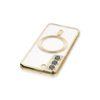 Newface Samsung Galaxy S22 Kılıf Kross Magneticsafe Kapak - Gold