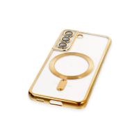 Newface Samsung Galaxy S22 Kılıf Kross Magneticsafe Kapak - Gold