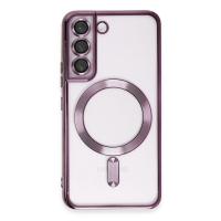 Newface Samsung Galaxy S22 Kılıf Kross Magneticsafe Kapak - Mor