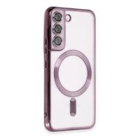 Newface Samsung Galaxy S22 Kılıf Kross Magneticsafe Kapak - Mor