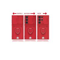 Newface Samsung Galaxy S24 Ultra Kılıf Zuma Kartvizitli Yüzüklü Silikon - Lila