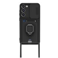 Newface Samsung Galaxy S24 Plus Kılıf Zuma Kartvizitli Yüzüklü Silikon - Siyah