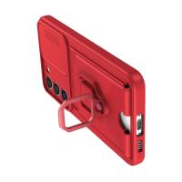 Newface Samsung Galaxy S24 Plus Kılıf Zuma Kartvizitli Yüzüklü Silikon - Kırmızı