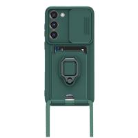 Newface Samsung Galaxy S24 Plus Kılıf Zuma Kartvizitli Yüzüklü Silikon - Yeşil