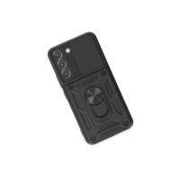 Newface Samsung Galaxy S24 Kılıf Pars Lens Yüzüklü Silikon - Siyah