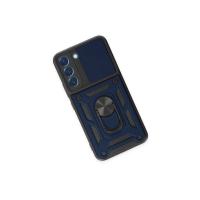 Newface Samsung Galaxy S24 Kılıf Pars Lens Yüzüklü Silikon - Lacivert