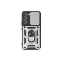 Newface Samsung Galaxy S24 Kılıf Pars Lens Yüzüklü Silikon - Gümüş