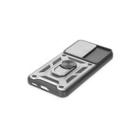 Newface Samsung Galaxy S24 Kılıf Pars Lens Yüzüklü Silikon - Gümüş