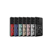 Newface Samsung Galaxy S24 Ultra Kılıf Pars Lens Yüzüklü Silikon - Kırmızı