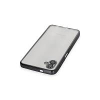 Newface Samsung Galaxy A04 Kılıf Razer Lensli Silikon - Siyah