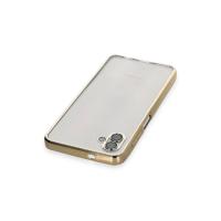 Newface Samsung Galaxy A04 Kılıf Razer Lensli Silikon - Gold