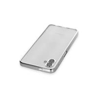 Newface Samsung Galaxy A04 Kılıf Razer Lensli Silikon - Gümüş