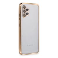 Newface Samsung Galaxy A32 Kılıf Razer Lensli Silikon - Gold
