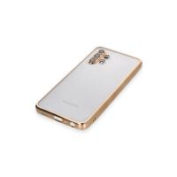 Newface Samsung Galaxy A32 Kılıf Razer Lensli Silikon - Gold