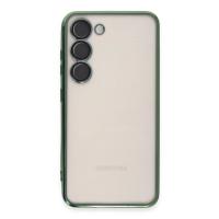 Newface Samsung Galaxy S24 Kılıf Razer Lensli Silikon - Yeşil