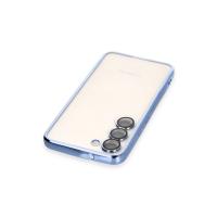 Newface Samsung Galaxy S24 Kılıf Razer Lensli Silikon - Açık Mavi