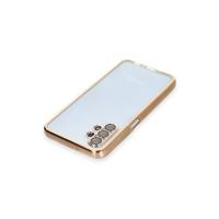 Newface Samsung Galaxy A13 4G Kılıf Razer Lensli Silikon - Gold