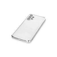 Newface Samsung Galaxy A13 4G Kılıf Razer Lensli Silikon - Gümüş