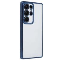 Newface Samsung Galaxy S24 Ultra Kılıf Razer Lensli Silikon - Sierra Blue