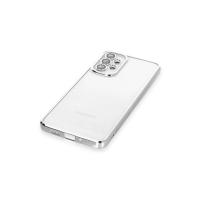 Newface Samsung Galaxy A53 5G Kılıf Razer Lensli Silikon - Gümüş