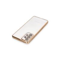 Newface Samsung Galaxy A73 5G Kılıf Razer Lensli Silikon - Gold