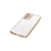 Newface Samsung Galaxy A73 5G Kılıf Razer Lensli Silikon - Gold