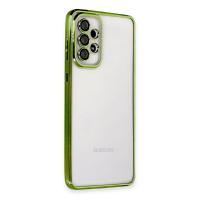 Newface Samsung Galaxy A73 5G Kılıf Razer Lensli Silikon - Yeşil