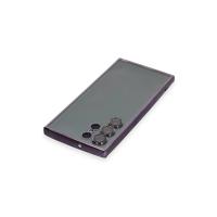 Newface Samsung Galaxy S22 Ultra Kılıf Razer Lensli Silikon - Mor