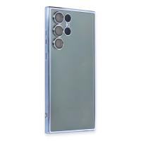 Newface Samsung Galaxy S22 Ultra Kılıf Razer Lensli Silikon - Açık Mavi
