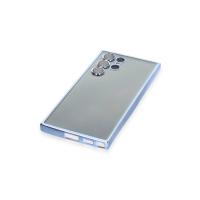 Newface Samsung Galaxy S22 Ultra Kılıf Razer Lensli Silikon - Açık Mavi