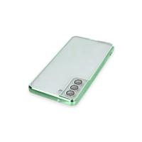 Newface Samsung Galaxy S21 FE Kılıf Razer Lensli Silikon - Yeşil