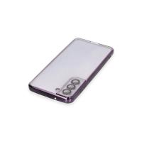 Newface Samsung Galaxy S21 FE Kılıf Razer Lensli Silikon - Mor