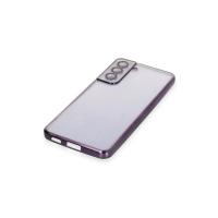Newface Samsung Galaxy S21 FE Kılıf Razer Lensli Silikon - Mor