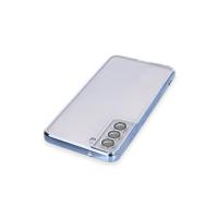 Newface Samsung Galaxy S21 FE Kılıf Razer Lensli Silikon - Açık Mavi