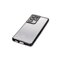 Newface Samsung Galaxy S21 Ultra Kılıf Razer Lensli Silikon - Siyah